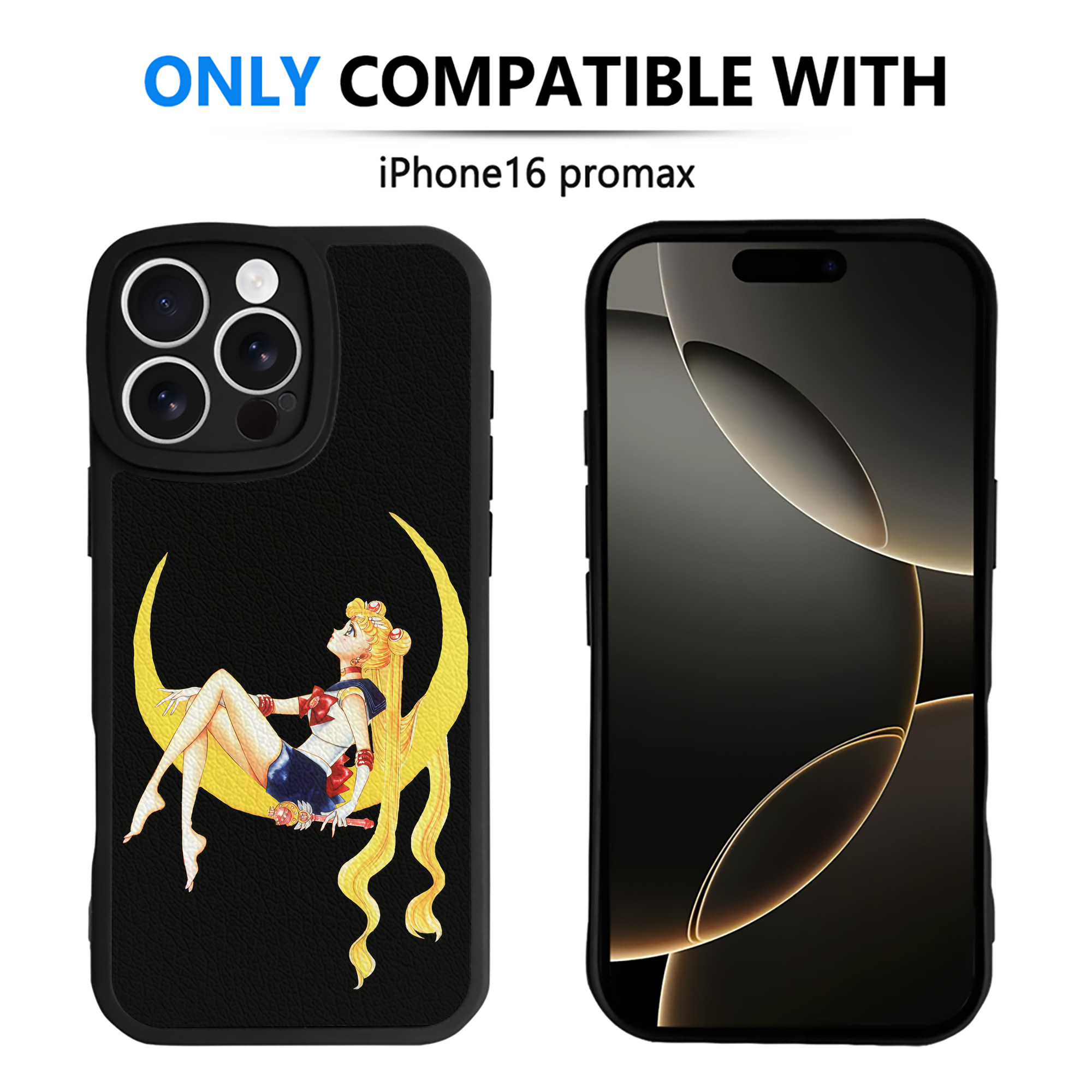 （画像用） 美少女戦士セーラームーン 月野 うさぎ つきの うさぎ Sailor Moon Tsukino Usagi 【iPhone 16シリーズ対応】シリコンスマホケース（レザー調） 材質：シリコン